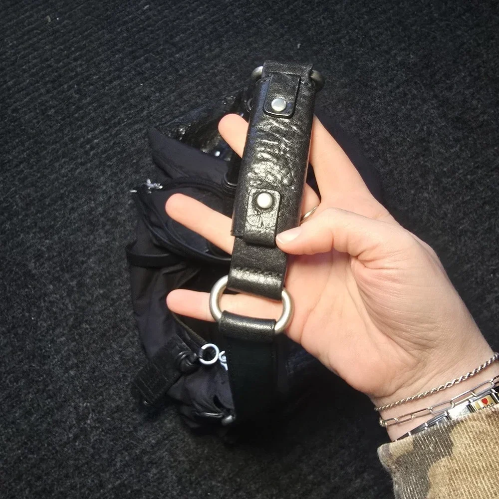 Rare Vtg JUICY Courture Studded Leather Grunge Goth Shoulder Tassel Y2k Turnlock - Picture 10 of 14